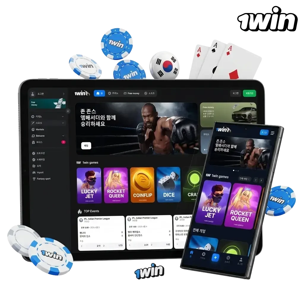 1win 한국 공식 사이트 - 스포츠 베팅, 라이브 카지노, 최대 600% 웰컴 보너스 및 500 FS 제공